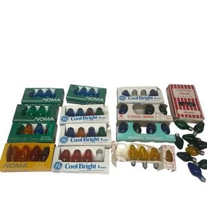 GE Cool Bright C7 CB Christmas Replacement Light Bulbs Indoor Outdoor Lot Of 40+
